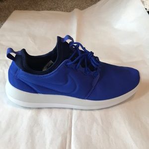 Blue and navy Nikes